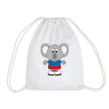 KOALA - INLINER - SPORT - FITNESS - TIER - Turnbeutel - Weiß - Vorne