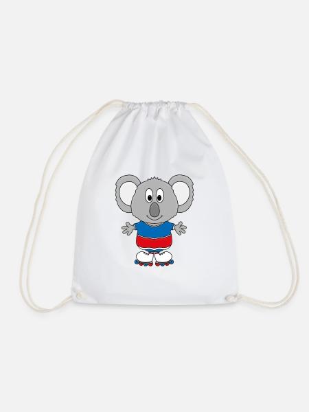 KOALA - INLINER - SPORT - FITNESS - TIER - Turnbeutel - Weiß