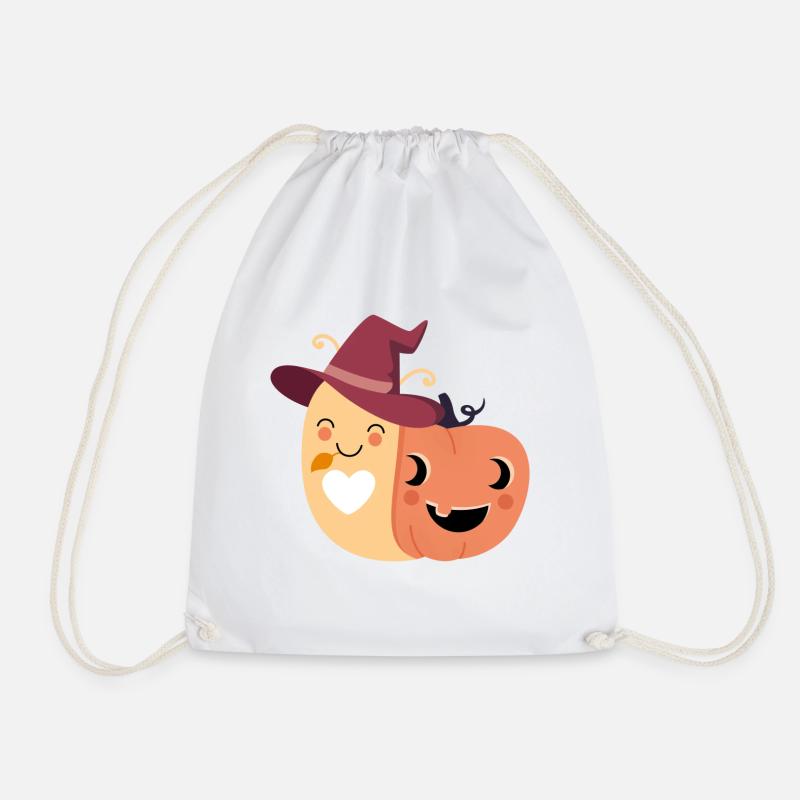 Escargot avec maison de citrouille - Sac de sport léger - blanc