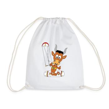 STIER - BULLE - KITE - KITESURFEN - KITESURFER - Turnbeutel - Weiß - Vorne