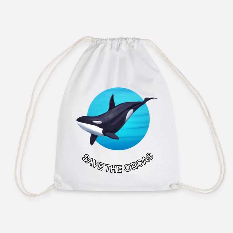 Orca Schutz - Save the Orcas - Turnbeutel - Weiß