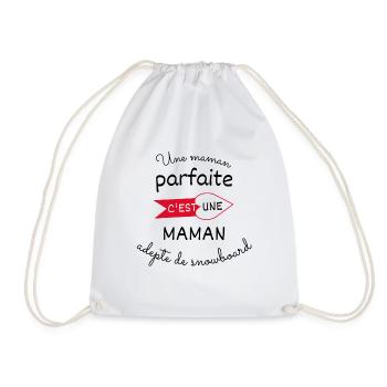 maman parfaite, maman adepte de snowboard - Sac de sport léger - blanc - Devant