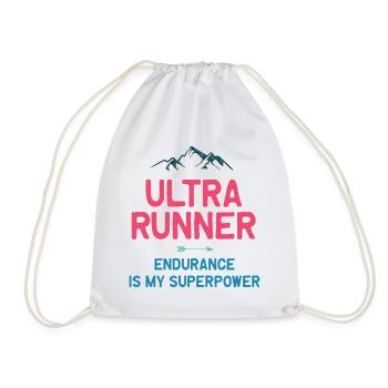 Ultra Runner - Ausdauer ist meine Superkraft - Turnbeutel - Weiß - Vorne