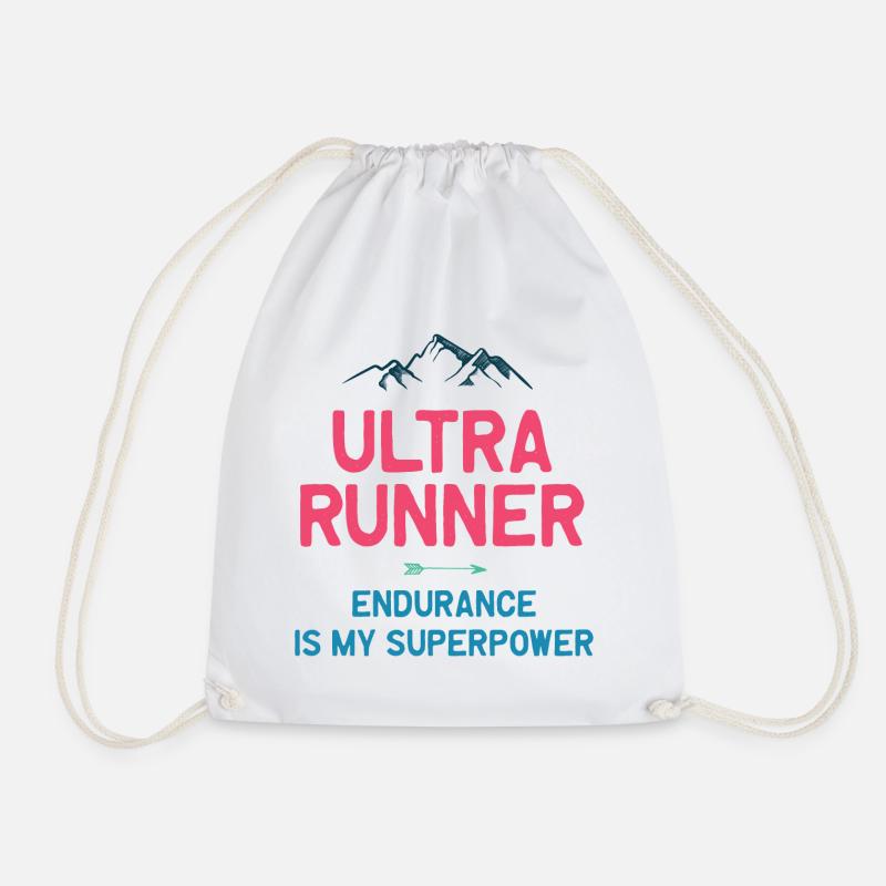 Ultra Runner - Ausdauer ist meine Superkraft - Turnbeutel - Weiß