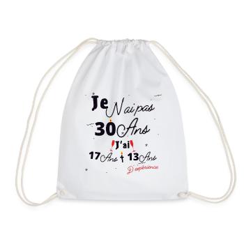Je n'Ai Pas 30 Ans Cadeau d'anniversaire - Sac de sport léger - blanc - Devant