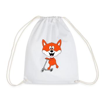 ROLLER - FUCHS - E-ROLLER - SCHLAUER FUCHS - TIER - Turnbeutel - Weiß - Vorne