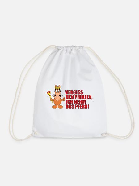 VERGISS DEN PRINZEN, ICH NEHM DAS PFERD! - Turnbeutel - Weiß