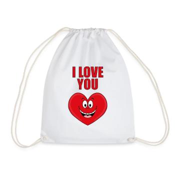I LOVE YOU - Turnbeutel - Weiß - Vorne