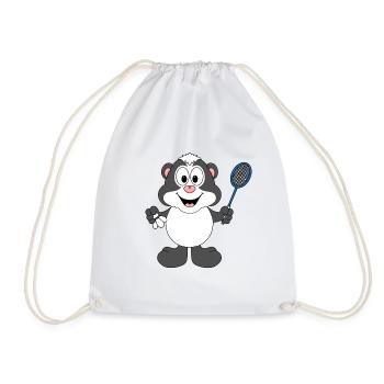 STINKTIER - SPORT - FEDERBALL - BADMINTON - Turnbeutel - Weiß - Vorne