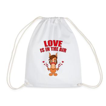LOVE IS IN THE AIR - PFERD - SEIFENBLASEN - PONY - Turnbeutel - Weiß - Vorne