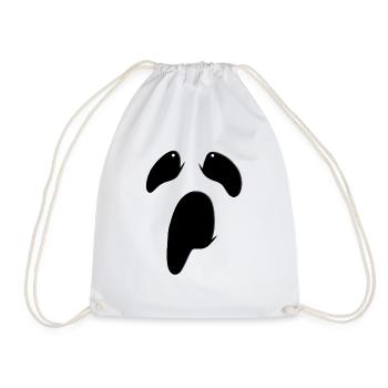 GEIST - GESPENST - HALLOWEEN - Turnbeutel - Weiß - Vorne