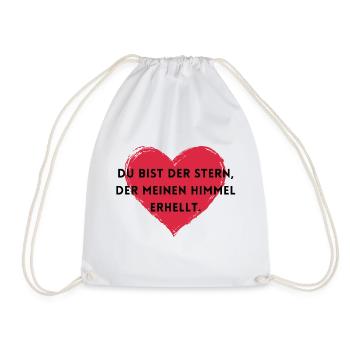 Du bist der Stern, der meinen Himmel erhellt - Turnbeutel - Weiß - Vorne