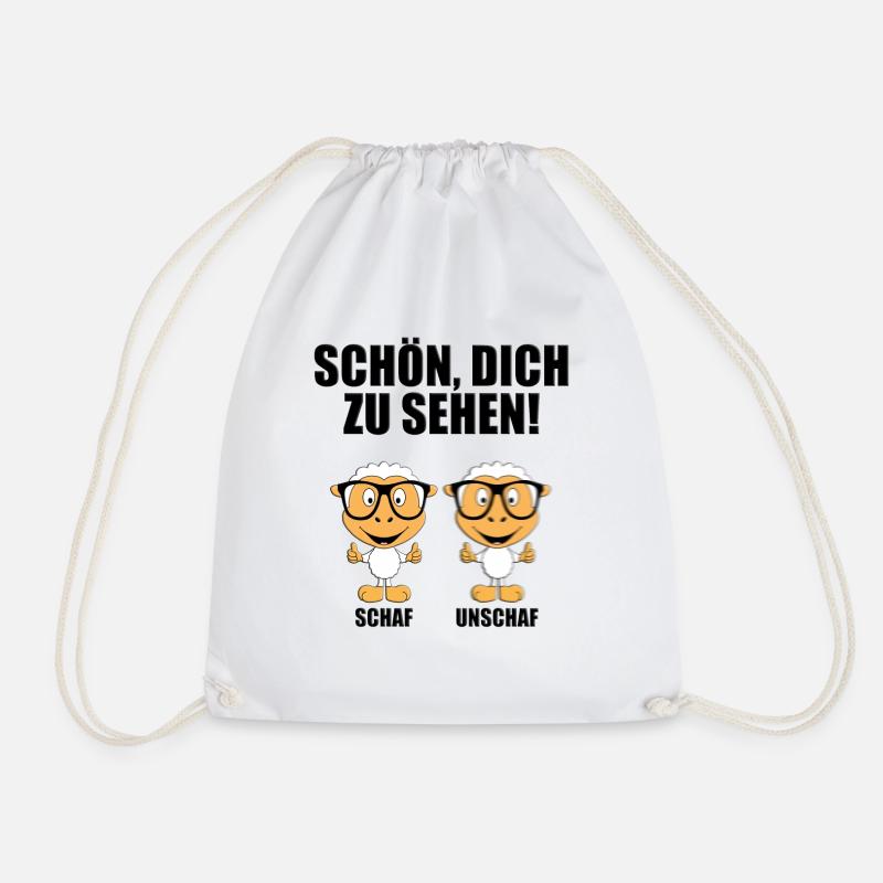 SCHAF - BRILLE - OPTIKER - SCHÖN, DICH ZU SEHEN! - Turnbeutel - Weiß