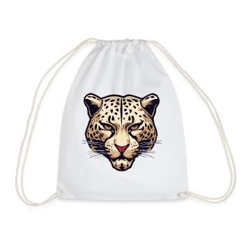 Léopard / guépard / Animal / Animal imprimé / motif - Sac de sport léger - blanc - Devant