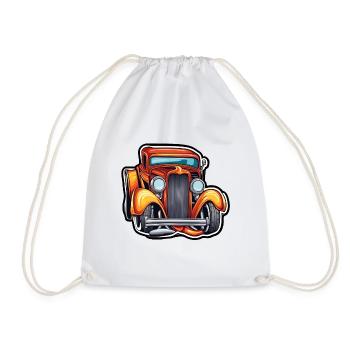 Hot Rod / Auto / Fahrzeug / Automobil / Motor - Turnbeutel - Weiß - Vorne