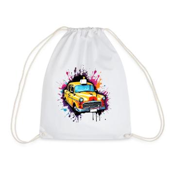 Taxi / Chauffeur de taxi / Amérique / Bande dessinée / Old School - Sac de sport léger - blanc - Devant