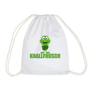 KNALLFROSCH - FROSCH - KNALLER - Turnbeutel - Weiß - Vorne