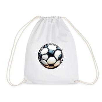 Soccer / Game / Ball / Field / Shooting - Drawstring Bag - white - Front