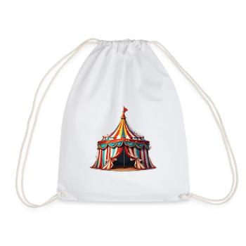 Chapiteau / Piste de cirque / Divertissement / Artistes - Sac de sport léger - blanc - Devant