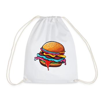 Burgers / Restauration rapide / Nourriture / Petits pains / Boeuf - Sac de sport léger - blanc - Devant