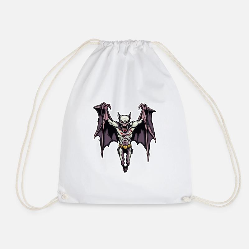 Fledermaus / Vampir / Dracula / Tier / Halloween - Turnbeutel - Weiß