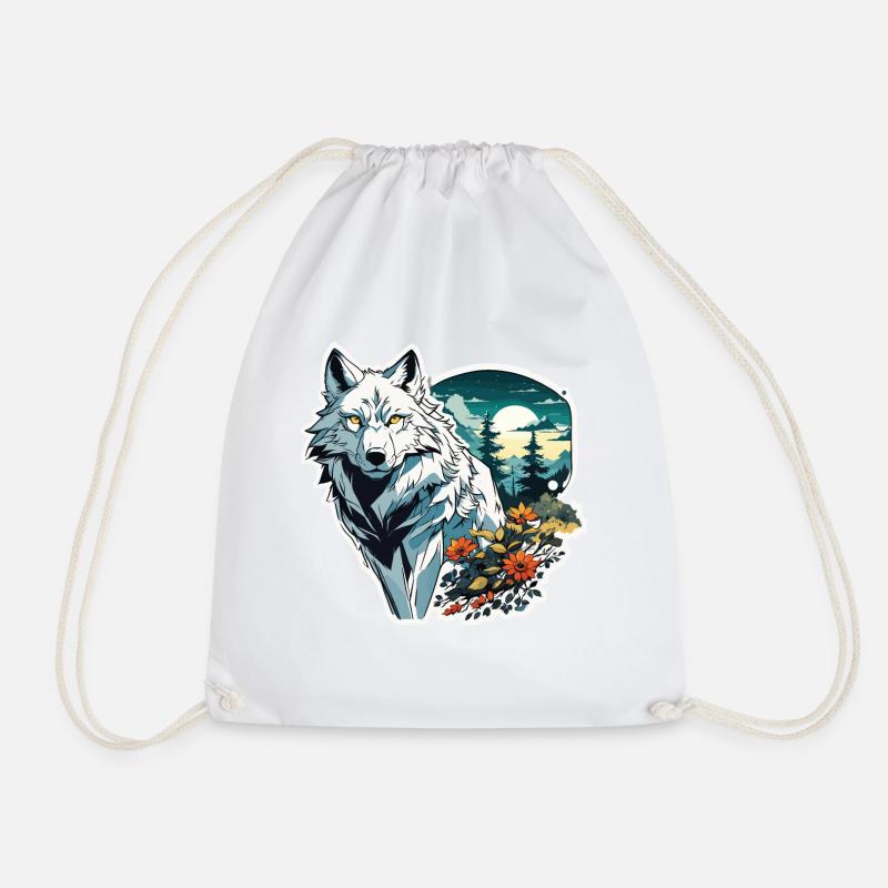 Anime / Comic / Japanese / Animation / Cartoon - Drawstring Bag - white