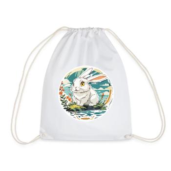 Anime / Bande dessinée / Japonais / Animation / Dessin animé - Sac de sport léger - blanc - Devant