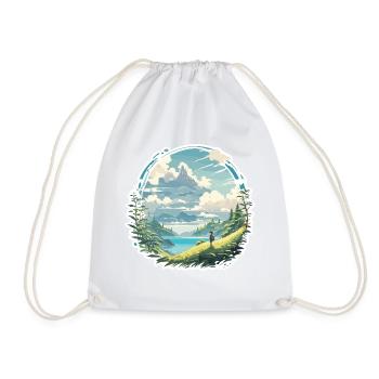 Anime / Bande dessinée / Japonais / Dessin animé / Dessin animé - Sac de sport léger - blanc - Devant