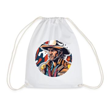 Cowboy / Wilde Westen / Wüste / Lasso / Rodeo - Turnbeutel - Weiß - Vorne