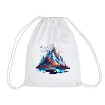 Mountain / Alps / Summit / Nature / Forest / Rock - Drawstring Bag - white - Front