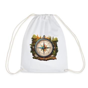 Boussole / Direction cardinale / Voyage / Survie - Sac de sport léger - blanc - Devant