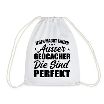 Der perfekte Spruch für jede GEOCACHER - Turnbeutel - Weiß - Vorne