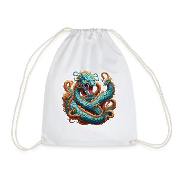 Hydra / Greek Mythology / Serpent - Drawstring Bag - white - Front