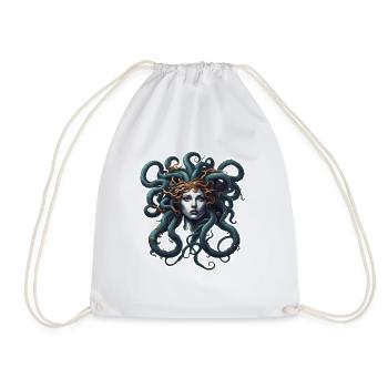 Medusa / griechische Mythologie / Schlangenkopf - Turnbeutel - Weiß - Vorne