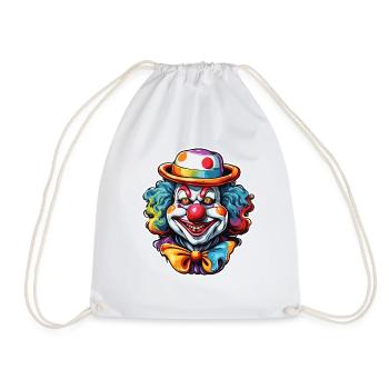 Clown / Cirque / Carnaval / Carnaval / Ludique - Sac de sport léger - blanc - Devant