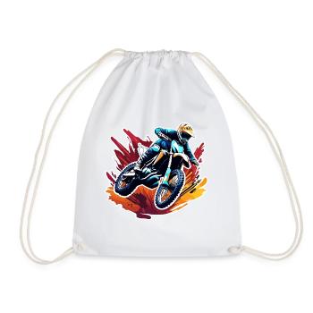 Motard / Motard / Motard / Deux-roues / Cross - Sac de sport léger - blanc - Devant