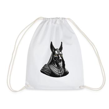 Egypt / Pharaoh / Mummies / Hieroglyphics / Sphinx - Drawstring Bag - white - Front
