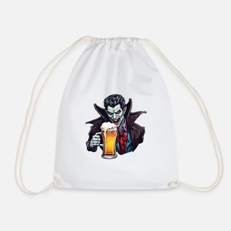 Vampir / Dracula / Blutsauger / Halloween / Mythos - Turnbeutel - Weiß