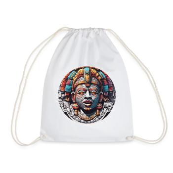 Mayan / High Culture / Peru / Mayan Calendar / Motif - Drawstring Bag - white - Front