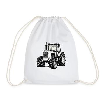 Traktor / Landwirtschaft / Bauer / Feldarbeit - Turnbeutel - Weiß - Vorne