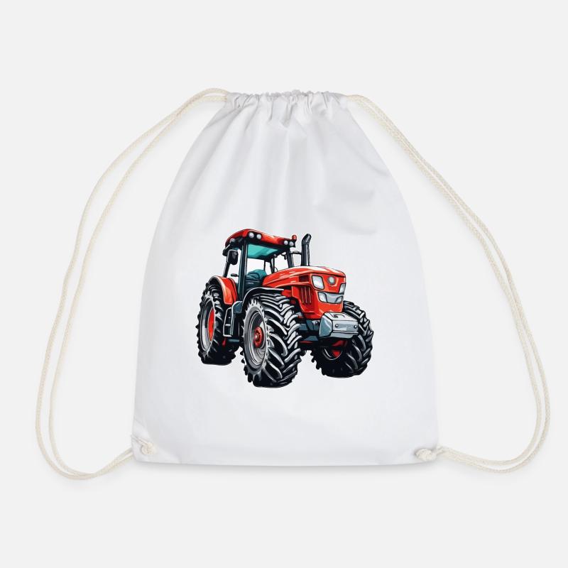 Traktor / Landwirtschaft / Bauer / Feldarbeit - Turnbeutel - Weiß