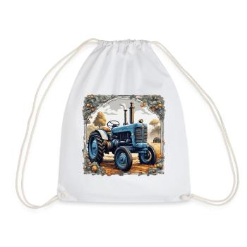 Traktor / Landwirtschaft / Bauer / Feldarbeit - Turnbeutel - Weiß - Vorne