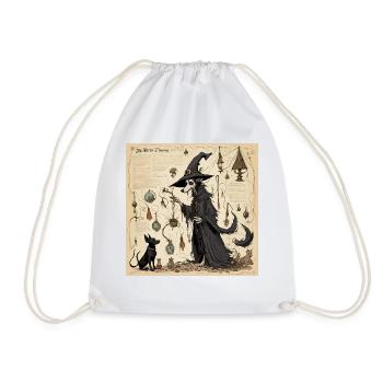 Manuel de la sorcière / grimoire / Halloween / automne - Sac de sport léger - blanc - Devant