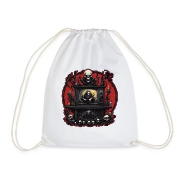 TV / Television / Analogue / Tube TV / Retro - Drawstring Bag - white - Front