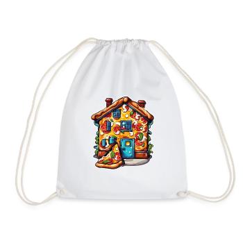 Pizza / Fast Food / Italian / Margherita - Drawstring Bag - white - Front