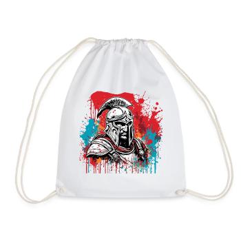 Spartiate / Guerrier / Combattant / Ancien / Sparte - Sac de sport léger - blanc - Devant