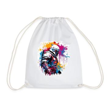 Spartan / Warrior / Fighter / Ancient / Sparta - Drawstring Bag - white - Front