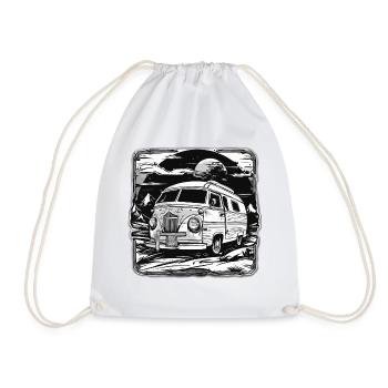 Camping-car / Camping-car / camping / Roadtrip / Voyage - Sac de sport léger - blanc - Devant