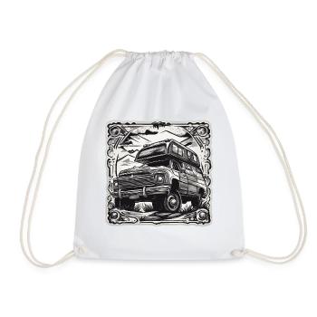 Camping-car / Camping-car / camping / Roadtrip / Voyage - Sac de sport léger - blanc - Devant