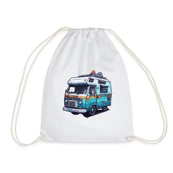 Camping-car / Camping-car / camping / Roadtrip / Voyage - Sac de sport léger - blanc - Devant